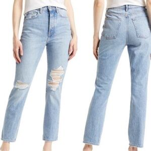 lovers & friends reece high rise rigid slim straight jean